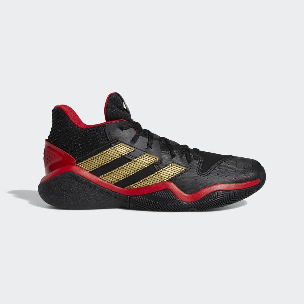 Adidas Men's Harden Stepback Basketball Shoes Black/Deep Red/Gold Metal Ireland EH1943